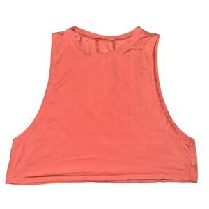 Lululemon Muscle Love Crop Tank Top Women's Sz 6 Rustic Coral Pima Cotton W1AK8S